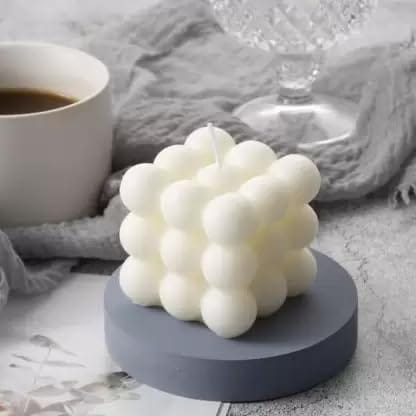 SS Enterprise Organic Soy Wax Bubble Candle for Home Decor | Scented Aromatic Fragrance Candles | Smoke-Free Pillar Candle view 2