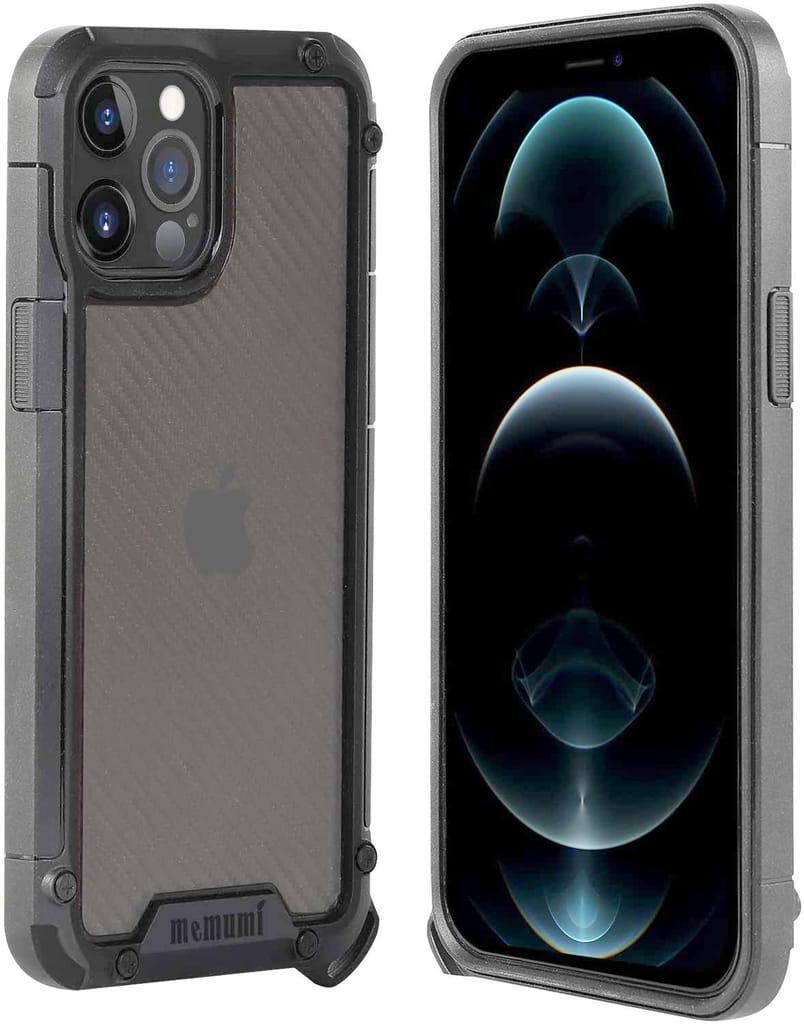 Memumi Armour Back Cover Case for Apple iPhone 12/12 Pro Drop/Shockproof Semi Trans-White - (6.1") view 2