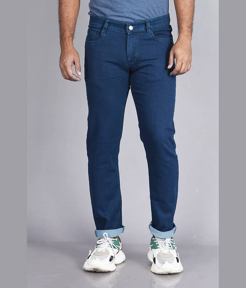 Aflash Slim Fit Cuffed Hem Men's Jeans - Black ( Pack of 1 )
