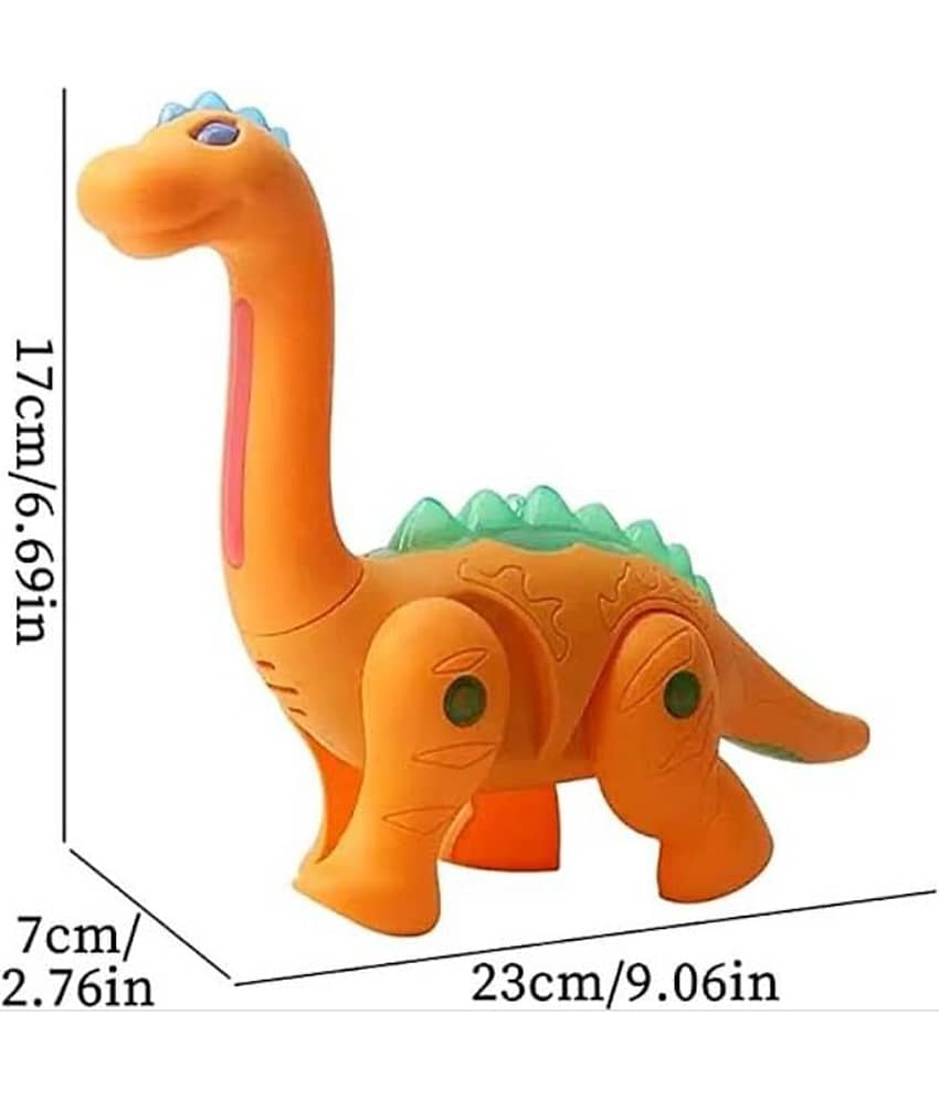 Villy Cute Walking Pet Electric Dinosaur Toy with LED Light and Sound (Pack of 1) (Multicolor) view 2