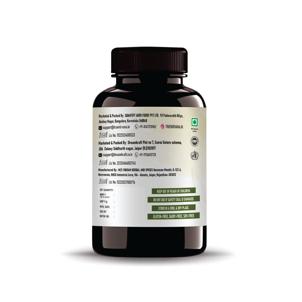 TrueNirvana Triphala Extract Veg Capsules Bowel Wellness and Digestive Support 60 Capsules view 2