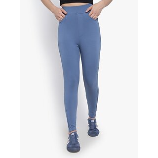 SHE PURE LUXURY WEAR Light Blue Jegging (Solid) view 2