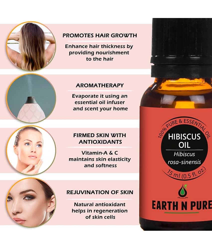 Earth N Pure - Hibiscus Essential Oil 15 mL ( Pack of 2 ) view 2