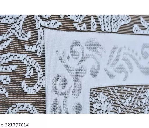 Balley sofa cover 5 seater with table cover(40×60) cotton material silver colour set of 10 pieces (3+1+1)White view 2