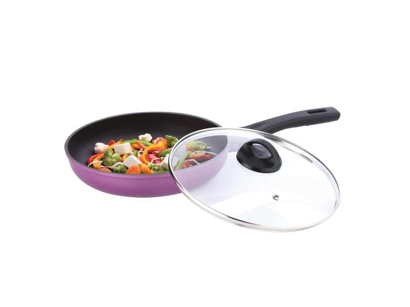Premier Non Stick Diecast Frypan With Glass Lid 20cm view 2