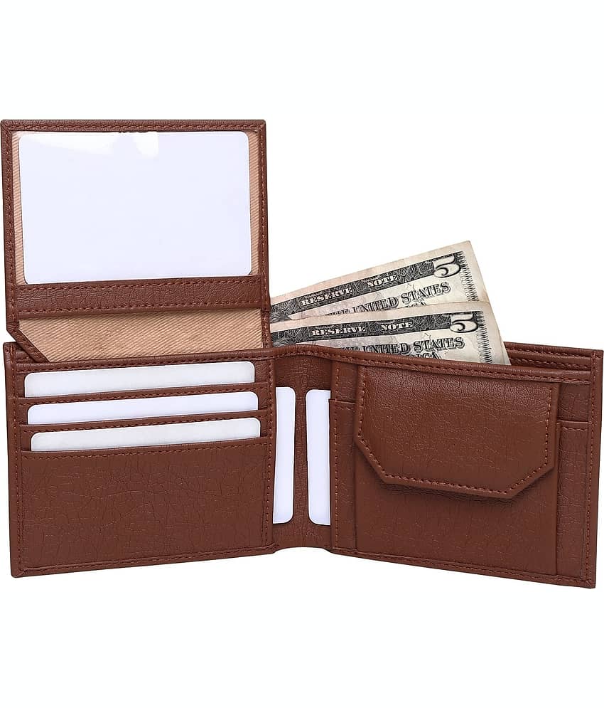 HRFSTAR PU Solid Men's Regular Wallet With 4 Slots For Card ( Tan , Pack of 1 ) view 2