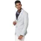 Mufti Light Grey Solid Slim Fit Blazer view 2