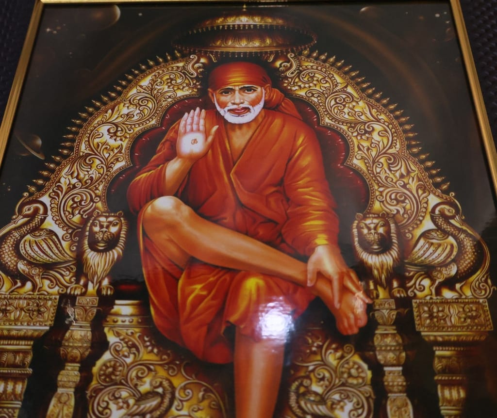 Sai Baba Framed Artwork - Spiritual Home Decor view 2