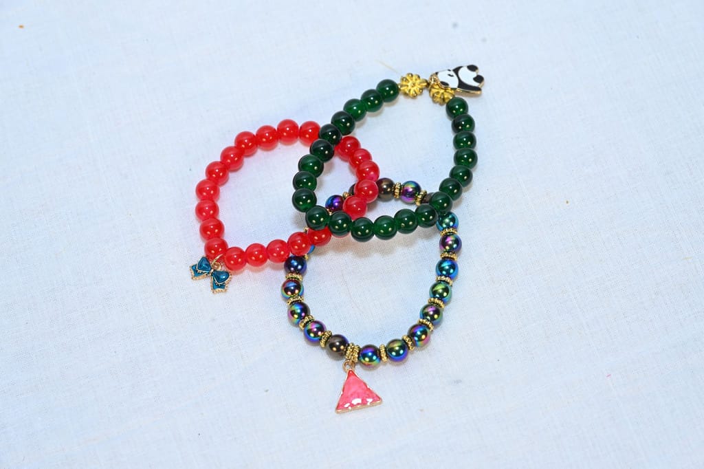 Colorful Beaded Charm Bracelet Set view 2