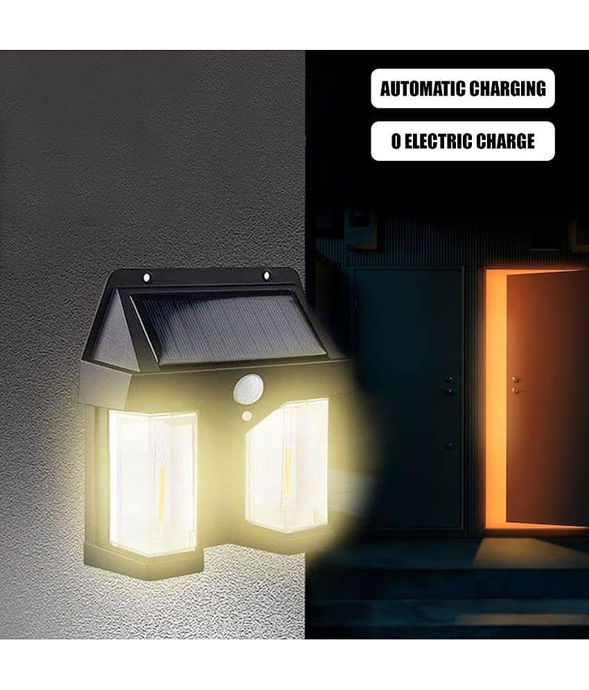 18-ENTERPRISE Outdoor Solar Wall Lamp Dual Core Wireless Dusk to Dawn Motion Sensor Sconce Light IP65 Waterproof for Exterior Front Porch Patio Fence Garage Decorative (Pack of 1). view 2