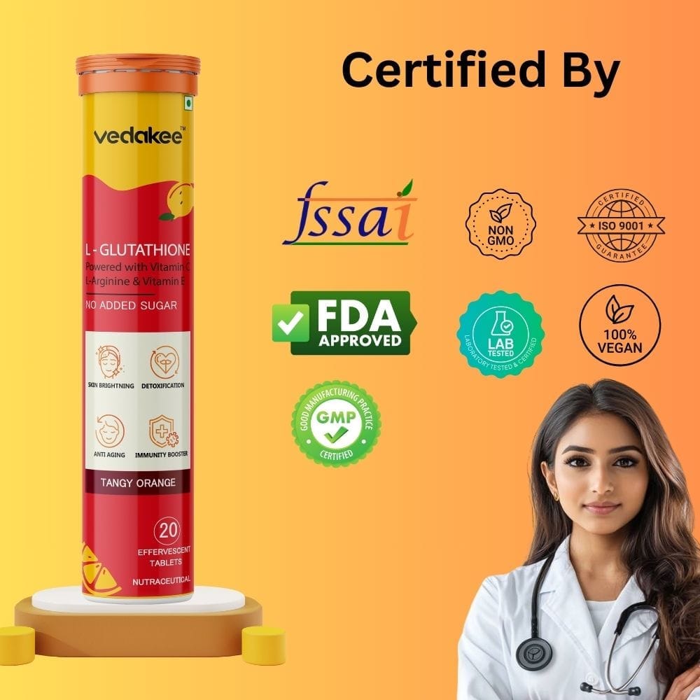 L-Glutathione 600mg With Vitamin C for Glowing Skin | Dark Spots Effervescent view 2