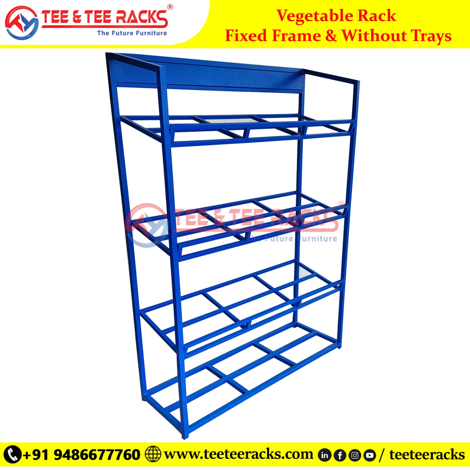 Welded Frame Vegetable Rack with Trays view 2