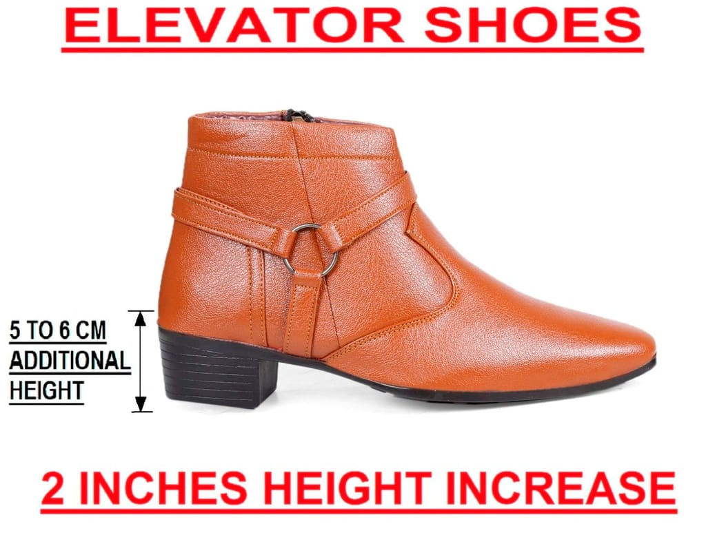 BXXY Men's New Height Increasing with Strapped Zipper and Buckle Boots for All Occassions and All Seasons view 2