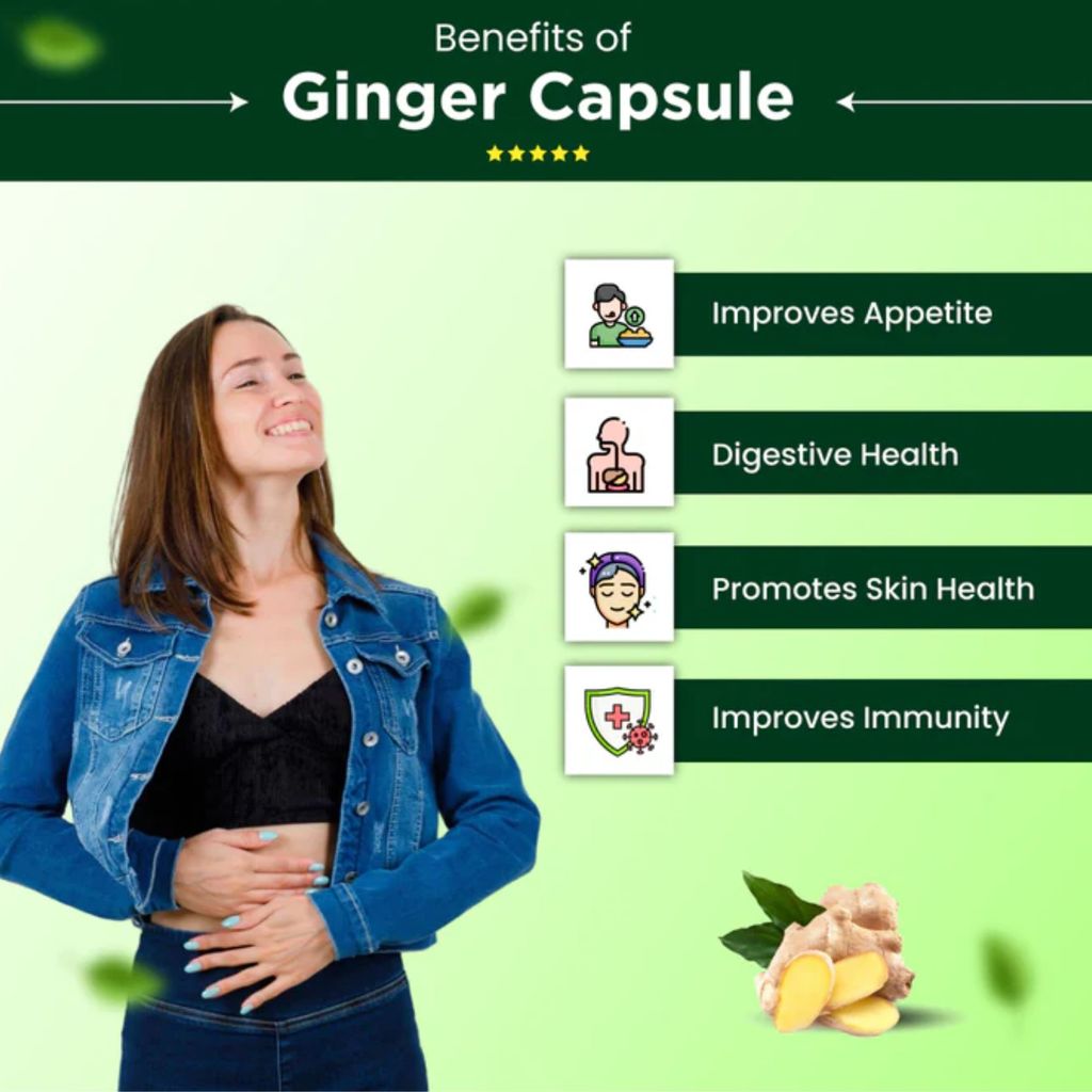 Cipzer Ginger (60 Capsules): Natural Digestive & Immune Support - Capsules for Optimal Wellness view 2
