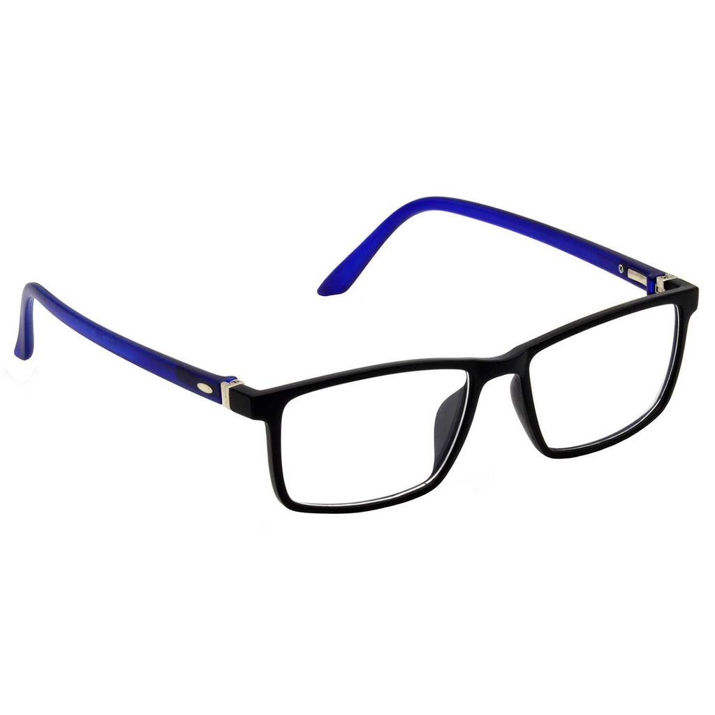 Hrinkar Blue Light Blocking Zero Power Computer Glasses for Eye Protection with Blue Light Filter for Men & Women | Blue and Black | HBCT-FRM-BK-BU-16 view 2