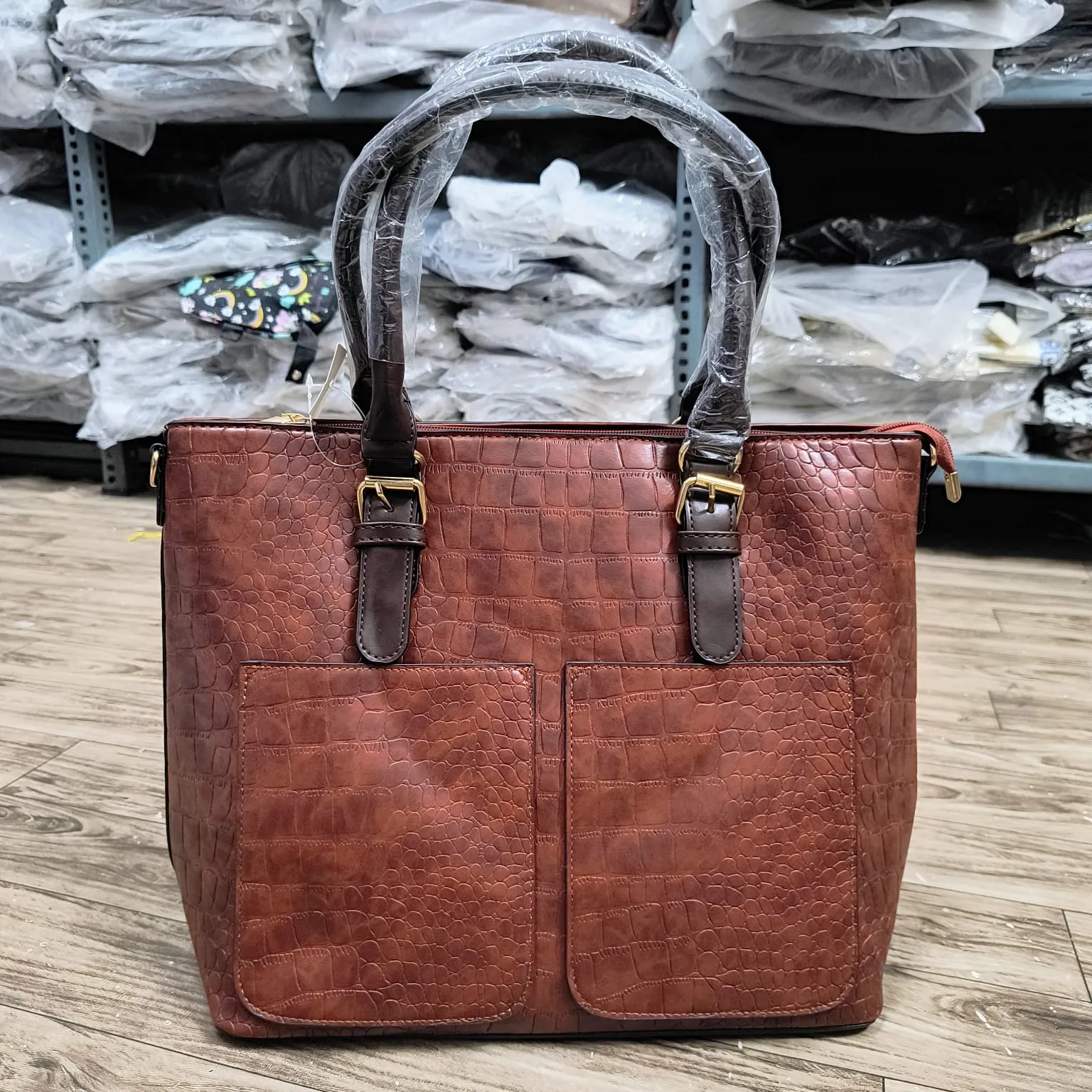 Imported hand bag Snake embossed view 2