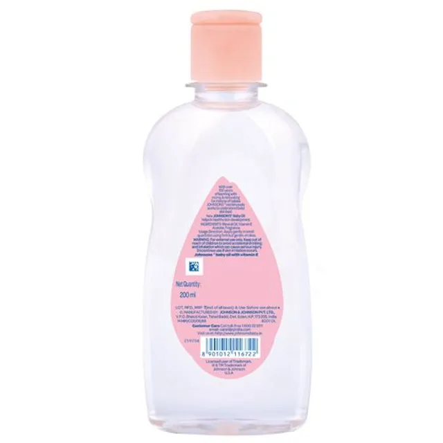 Johnson's Baby Oil With Vitamin E 200 Ml view 2