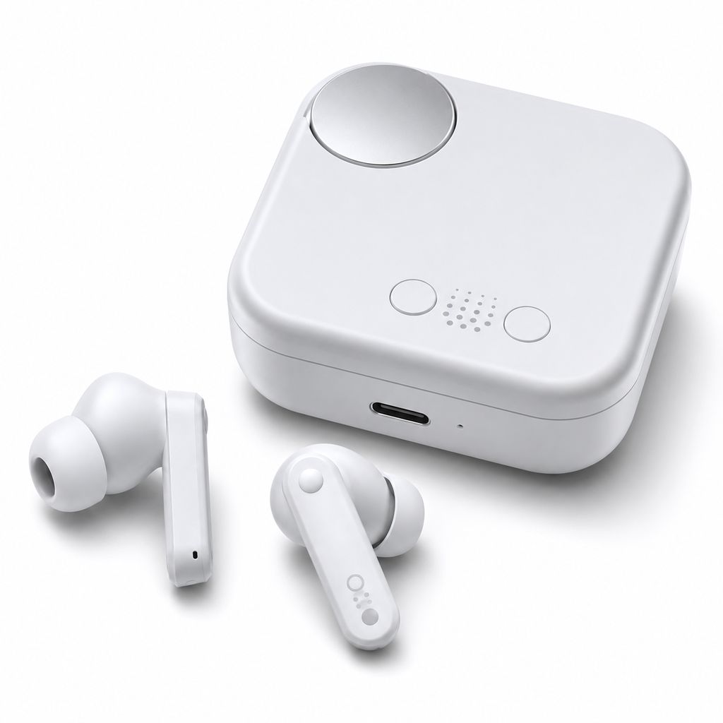 EARPODS Buds 42 dB Active Noise Cancellation, Ultra Bass Technology, 35.5 Hrs playtime Bluetooth Headset (Orange, True Wireless) view 2
