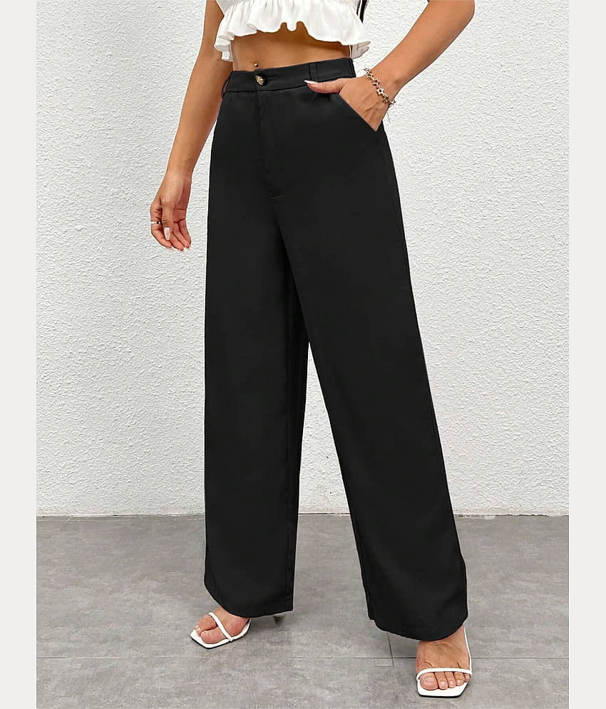 CHALODIA Women Cotton Blend Formal Trousers ( Brown )