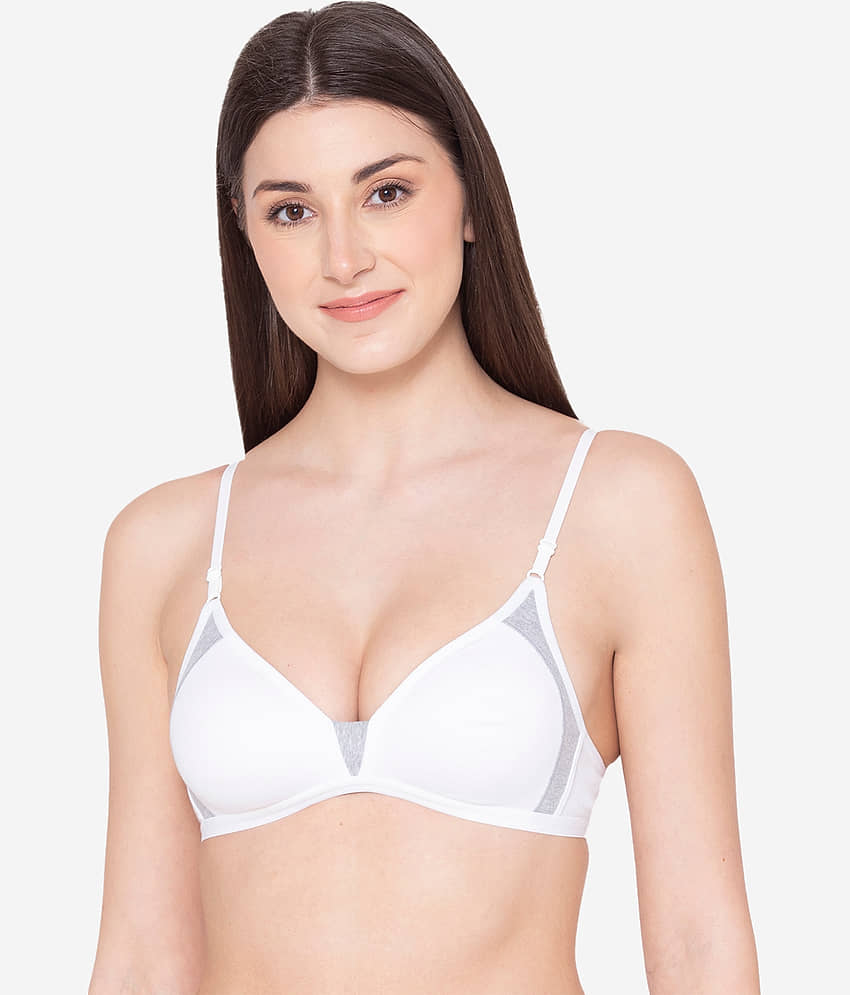 Paris Beauty Pack of 1 Cotton Blend Non Padded T-Shirt Bra For Women ( Purple )