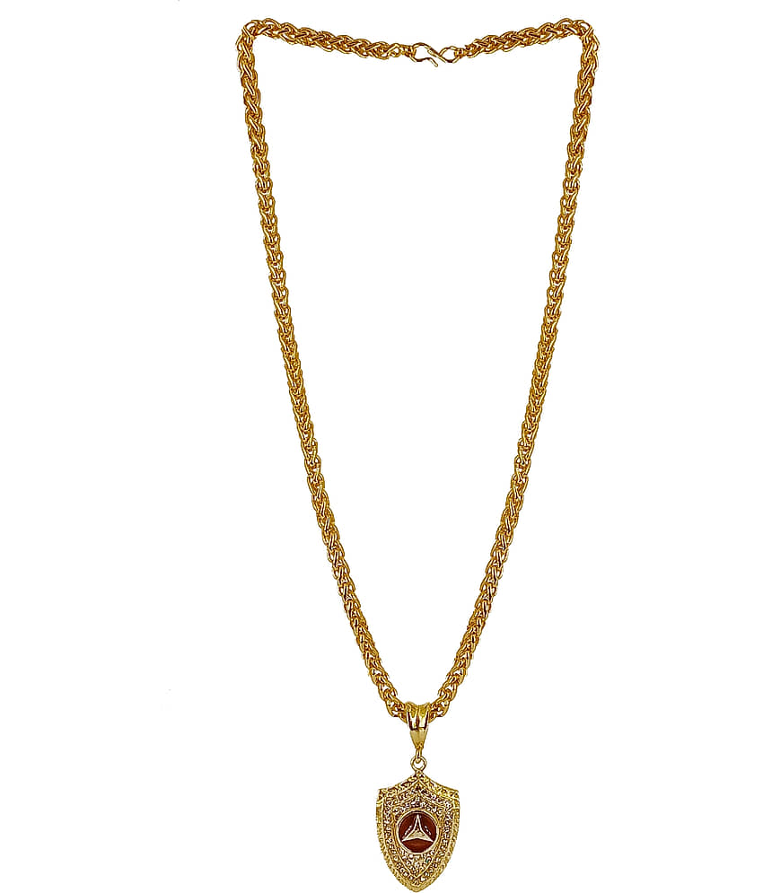 KRIMO - Golden Pendant set ( Pack of 1 ) view 2