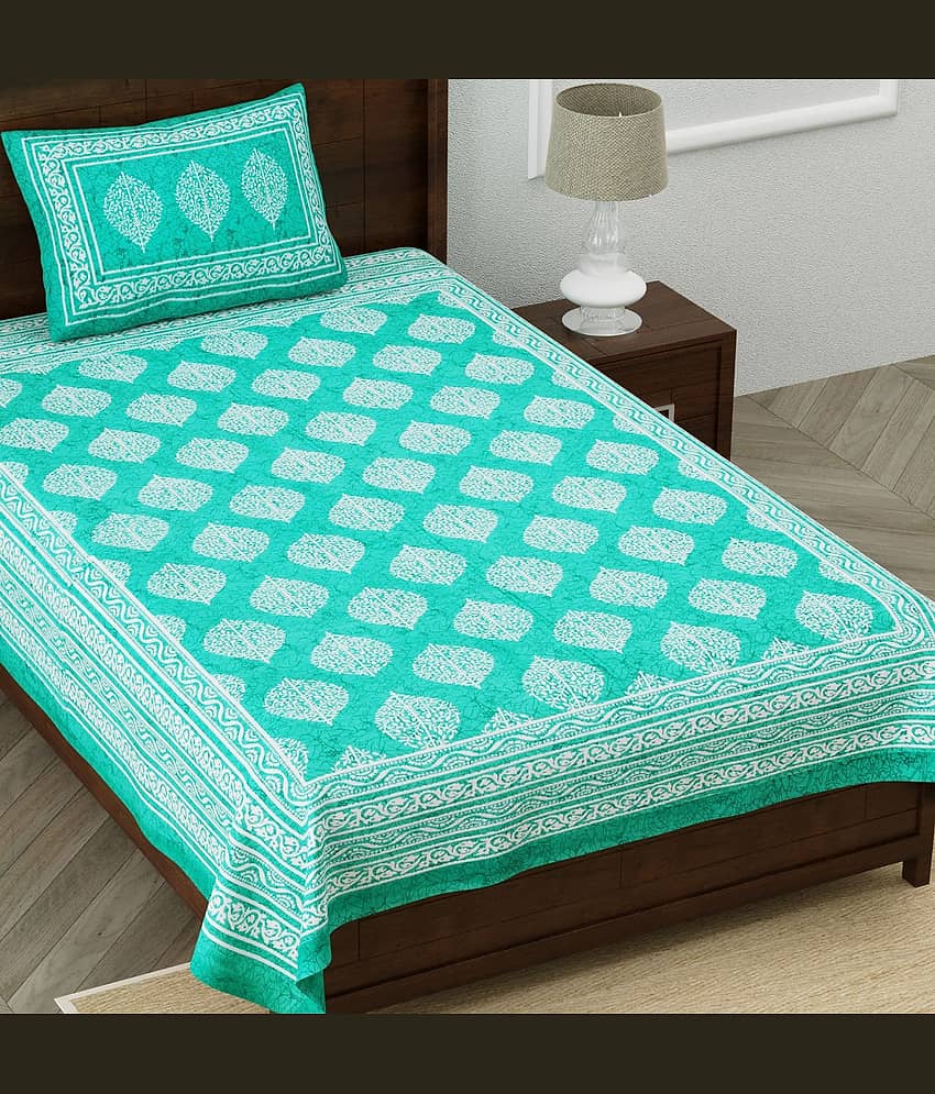 unique choice Cotton Single Bedsheet ( Red ) view 2