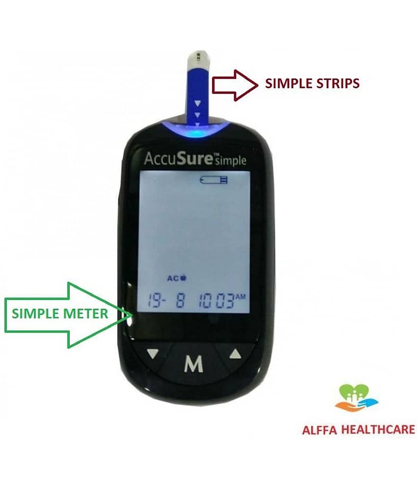 ACCUSURE 50 Glucometer Test Strips Pack Only(Pack of 1X50) view 2