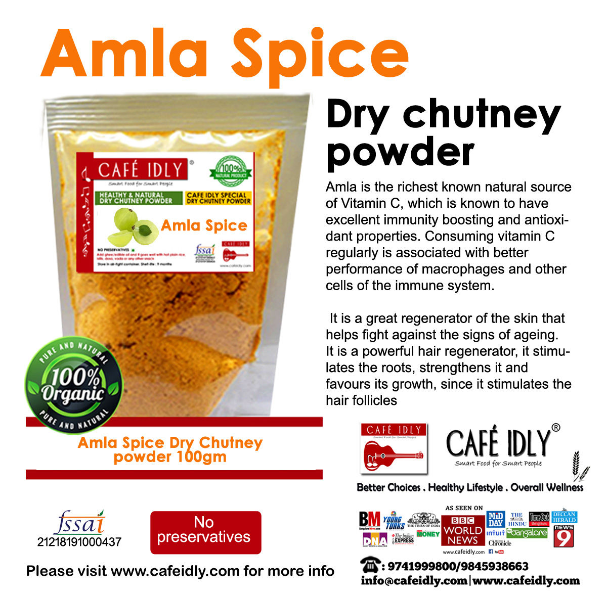 Amla Spice Dry Chutney Powder, 100 gm
