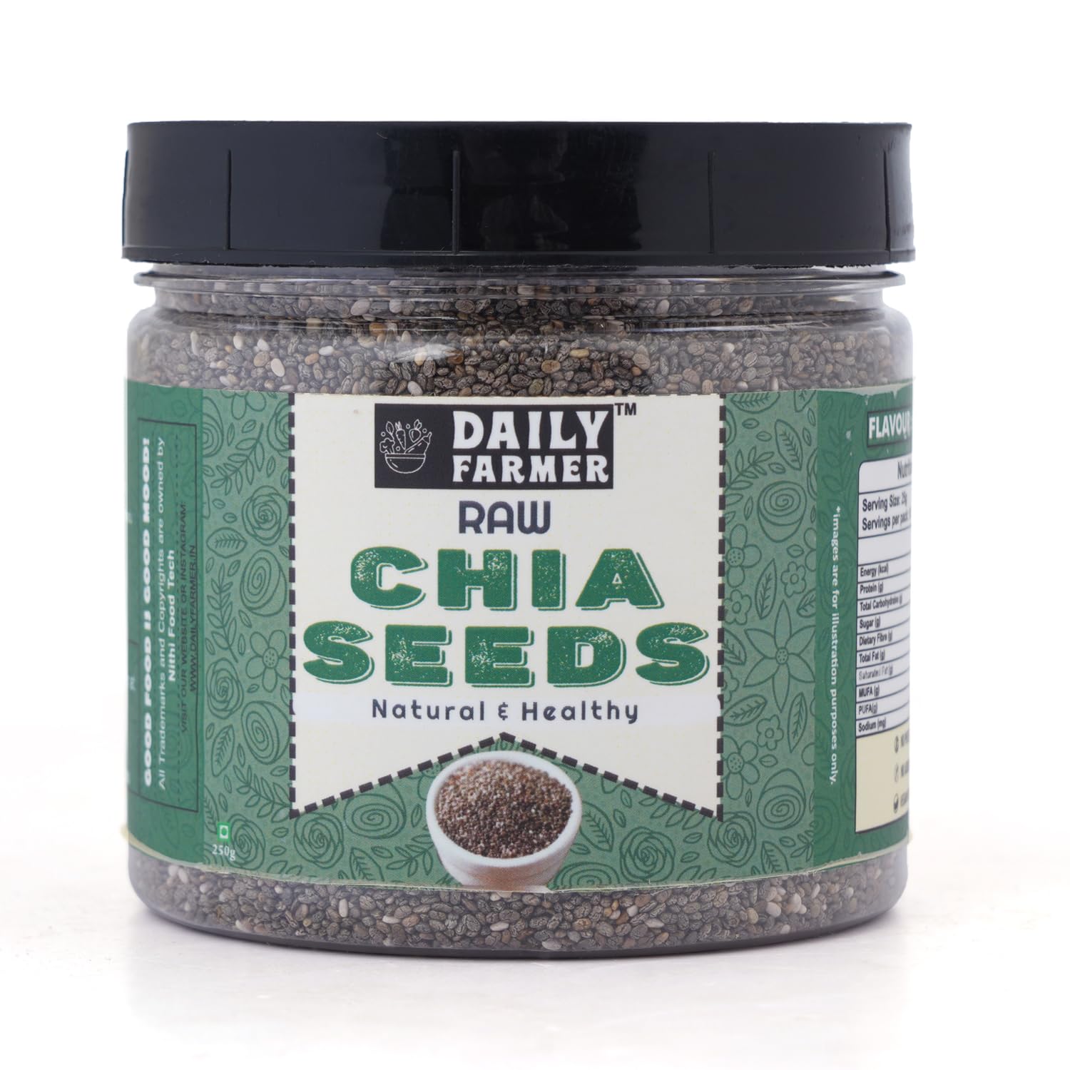Daily Farmer Raw Chia Seeds, 250 gm