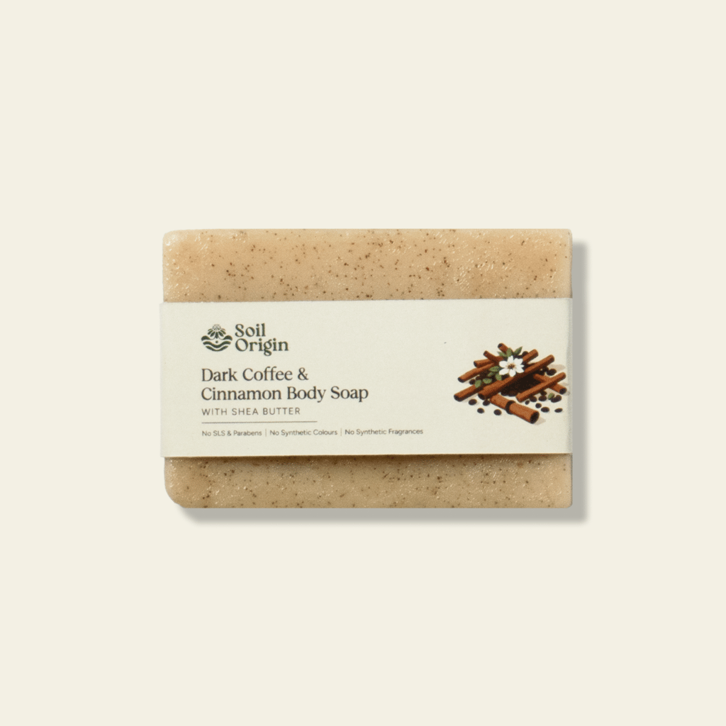 ⁠Dark Coffee and Cinnamon Body Soap With Shea Butter - 100 Gm (pack of 2)