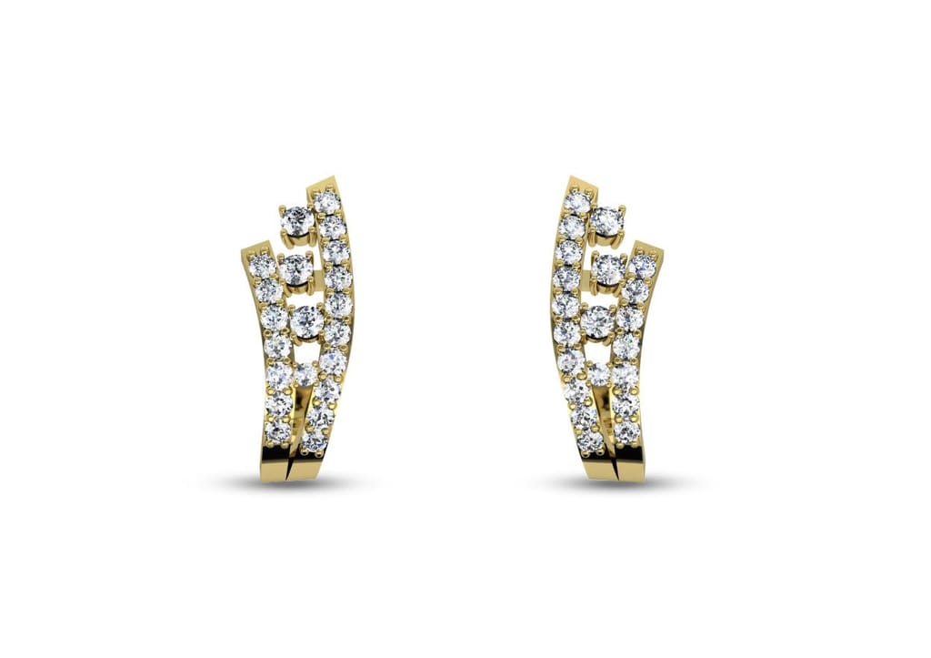 Shooting Star Hoop Earrings view 2