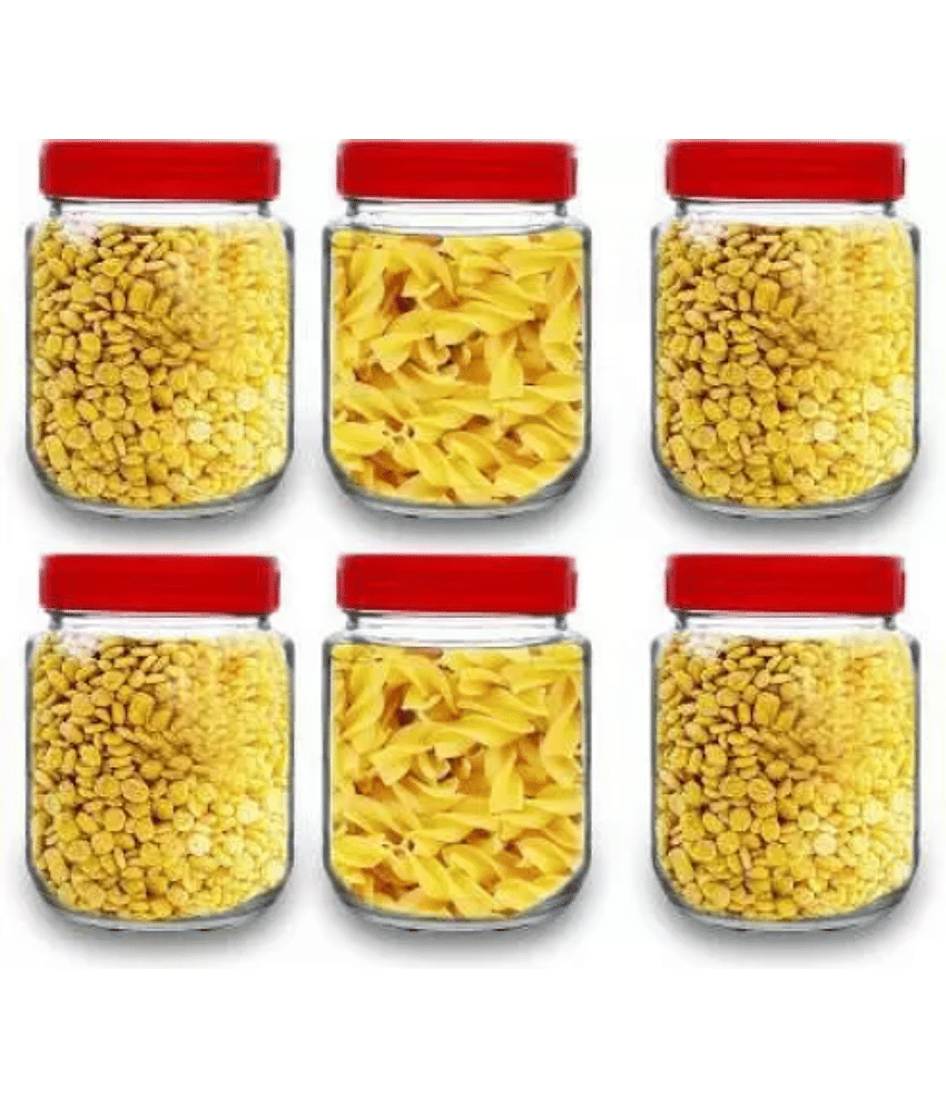 CROCO JAR - Red Glass Food Container ( More Than 10 ) view 2