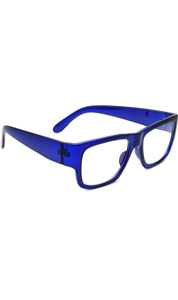 Jodykoes Thick Frame Unisex Anti Glare Eyeglasses Eyewear Spectacle (Blue) view 2