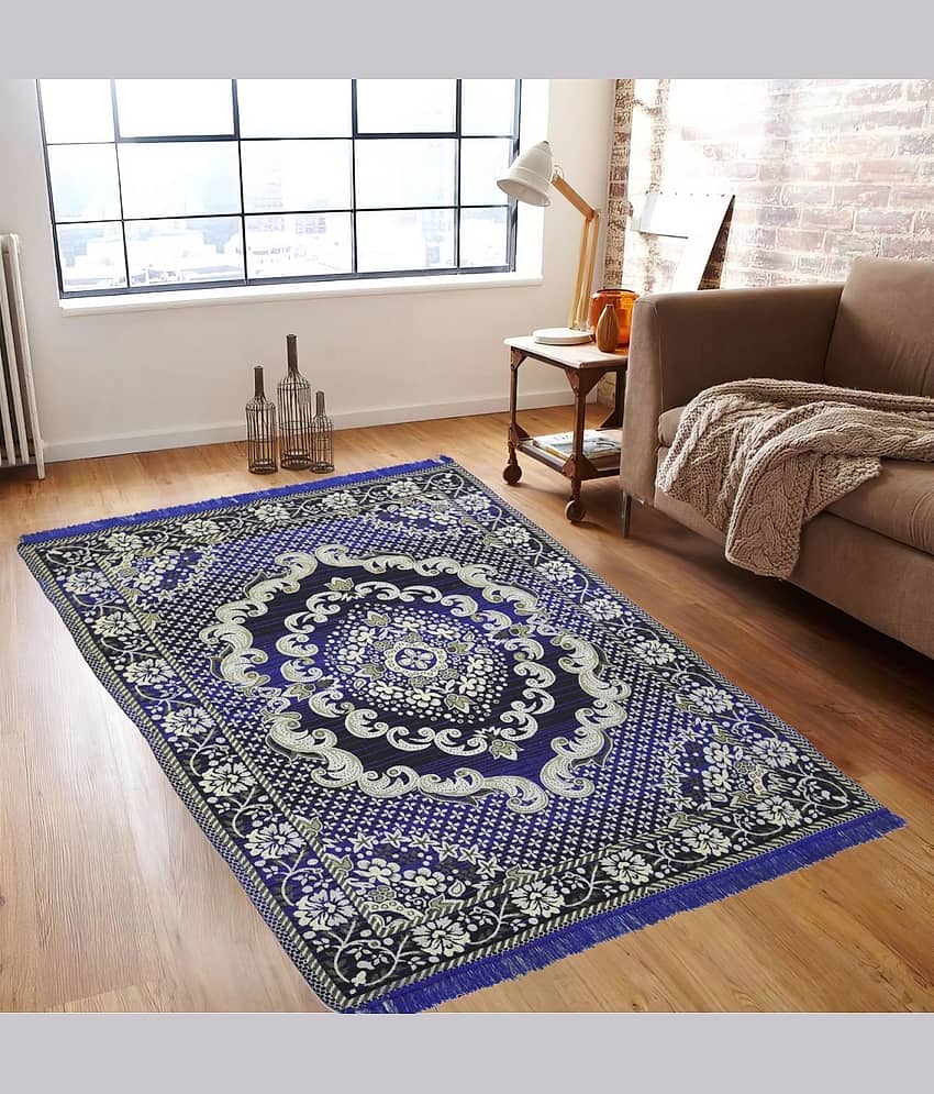 Valtellina Maroon Velvet Carpet Floral 4x7 Ft