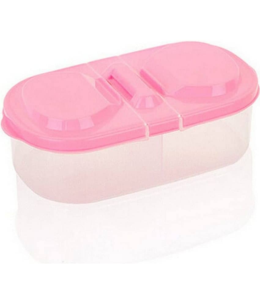 VARKAUS - Portable Lunch Box Plastic Pink Food Container ( Set of 1 ) view 2