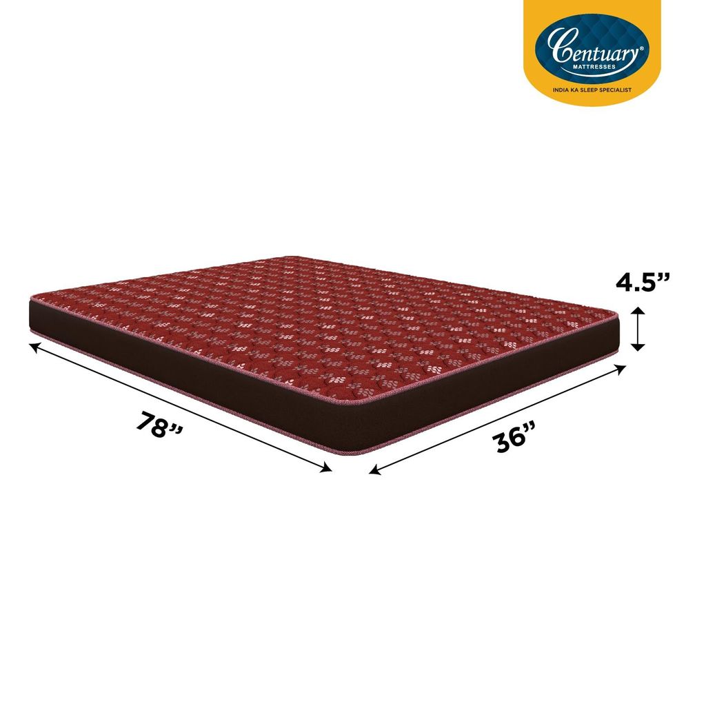 Centuary Mattresses Tuff 2.0 4.5 Inch & 6 Inch Back Support Reversible Rebonded Foam Mattress view 2