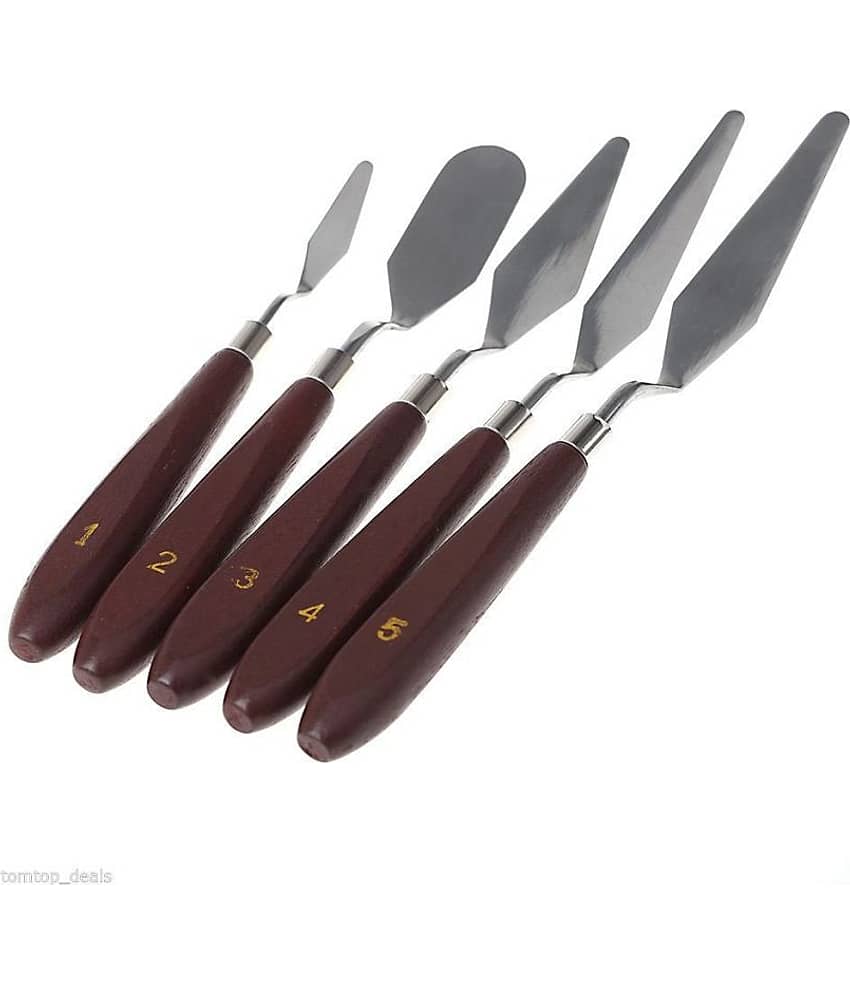 Samvardhan 5 Piece Palette Knives/Painting Knives of Various Size & Shapes (Size-1,2,3,4,5) view 2