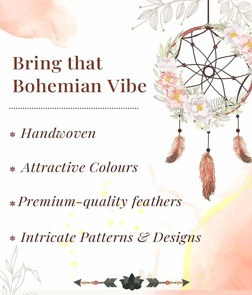 new lucky Feather Red Dream Catcher - Pack of 1 view 2