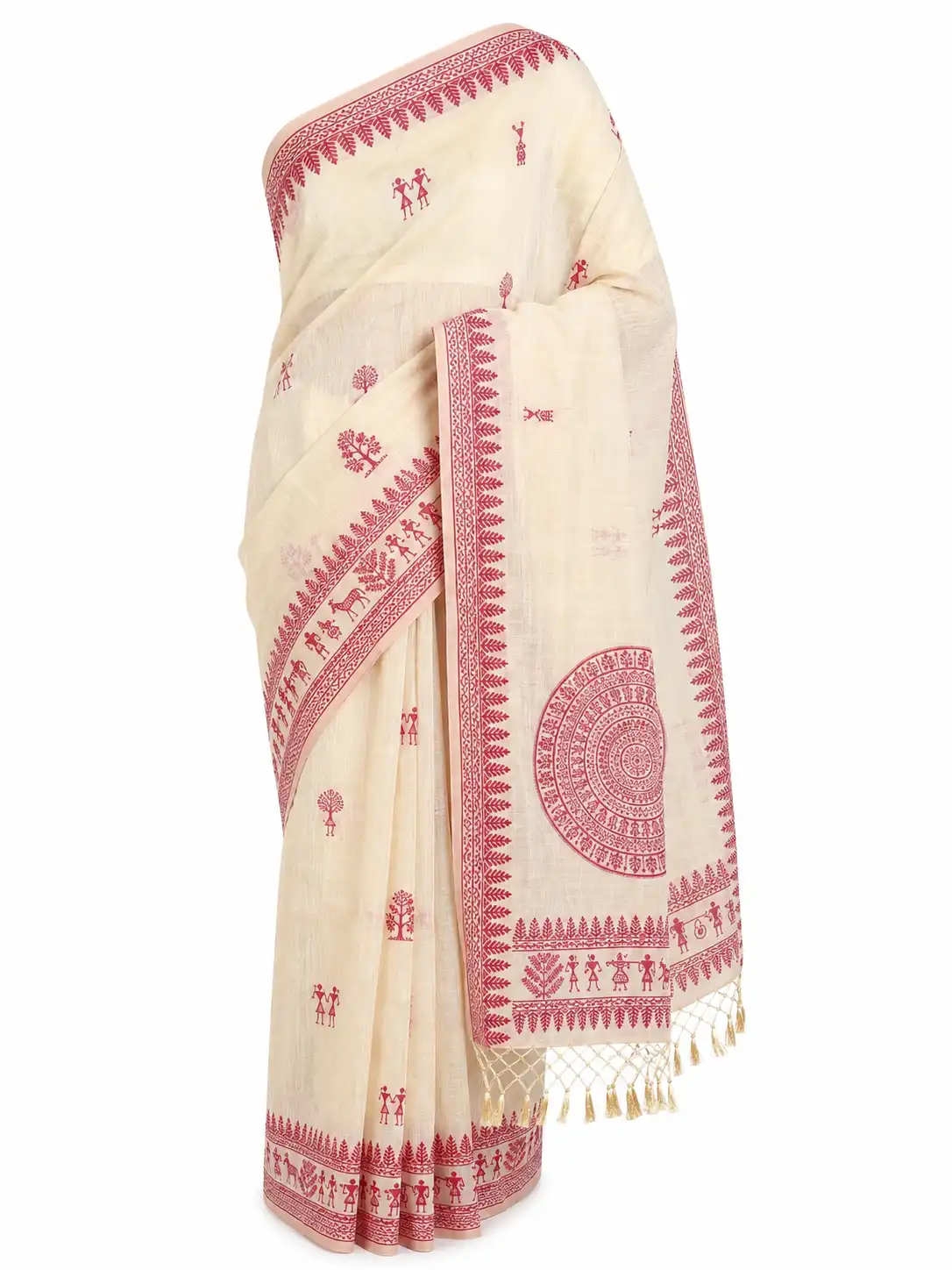 Tussar Cotton Sambalpuri Saree with Mandala Motifs