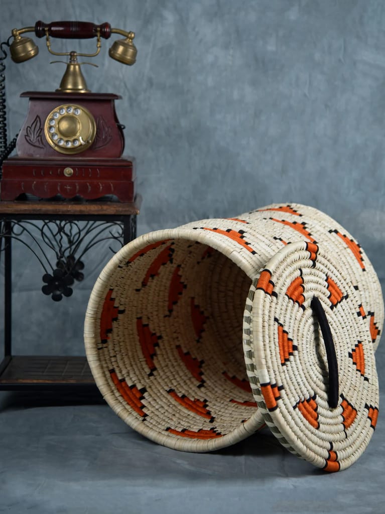 Orange Chevron Laundry basket