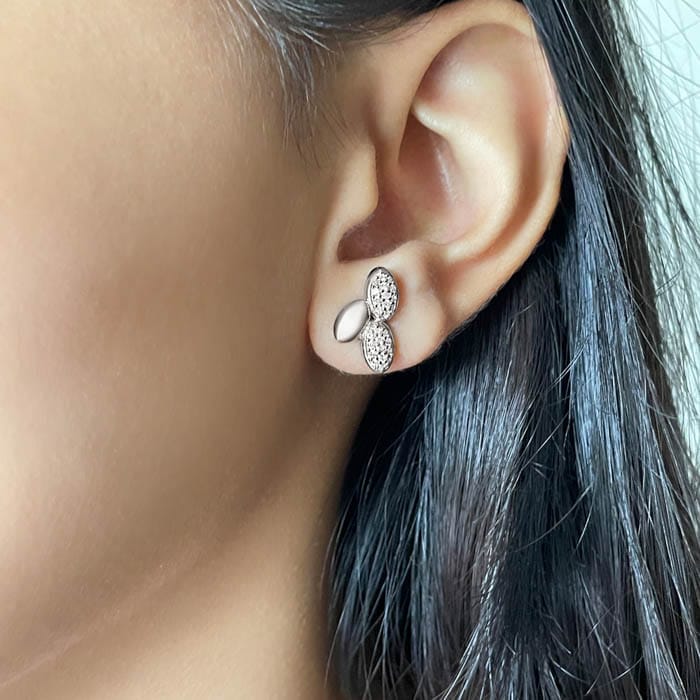 Silver Jasmine Earrings view 2