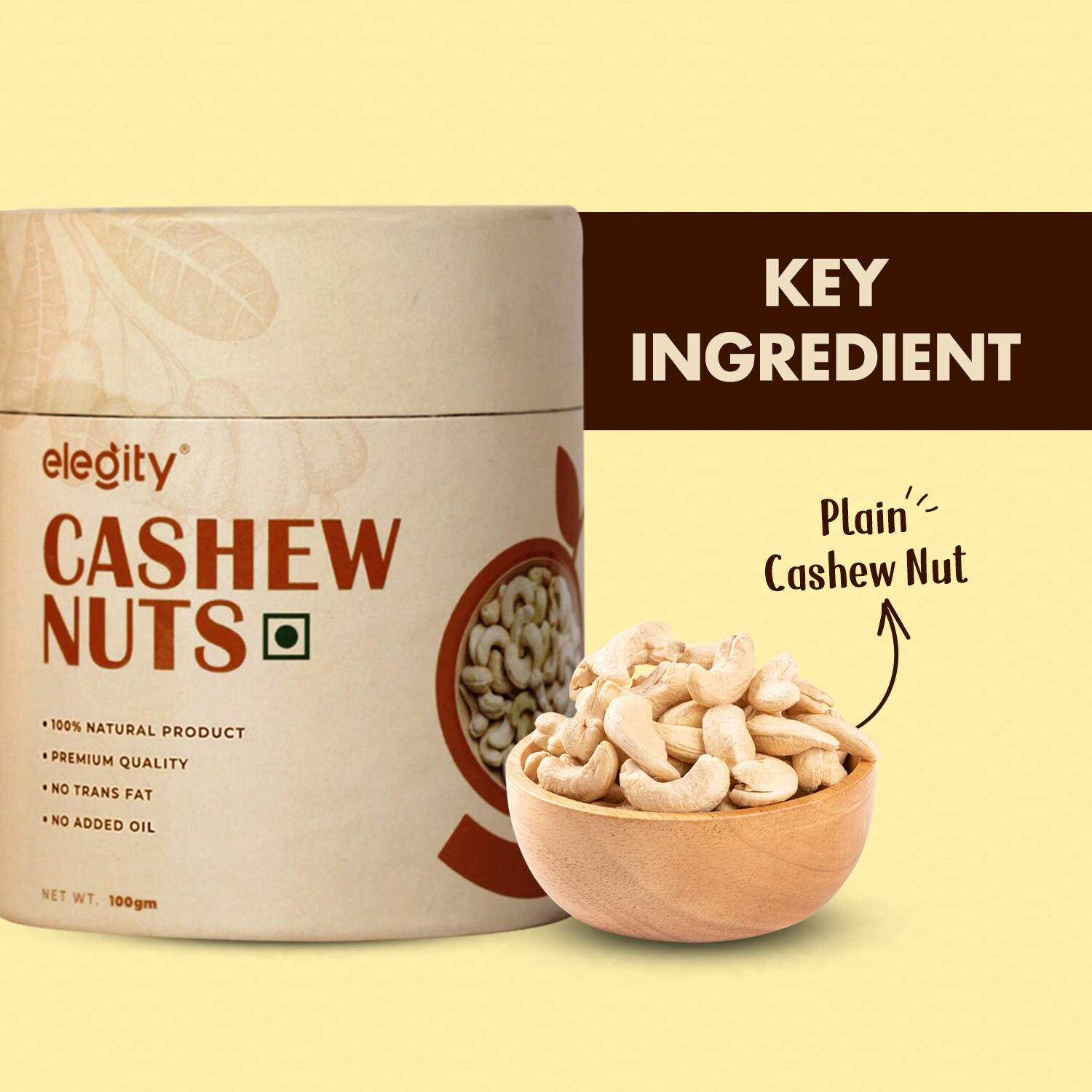 ELEGITY Dry Fruit Combo Pack | Jumbo Special California Almonds, W210 Cashew (100 gm each) | 100% natural |No added preservatives | Nutritious and Delicious Snacks- Pack of 2 view 2