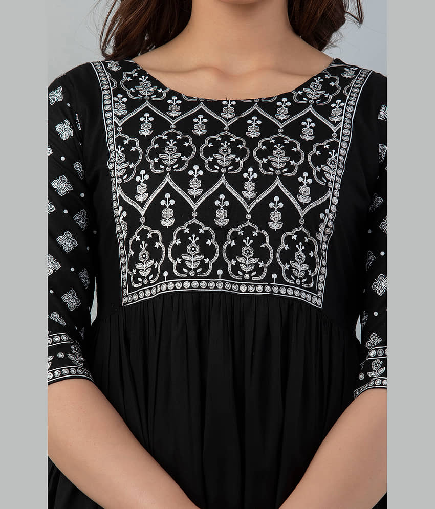 FABRR Women's Rayon Tunic ( Black ) view 2