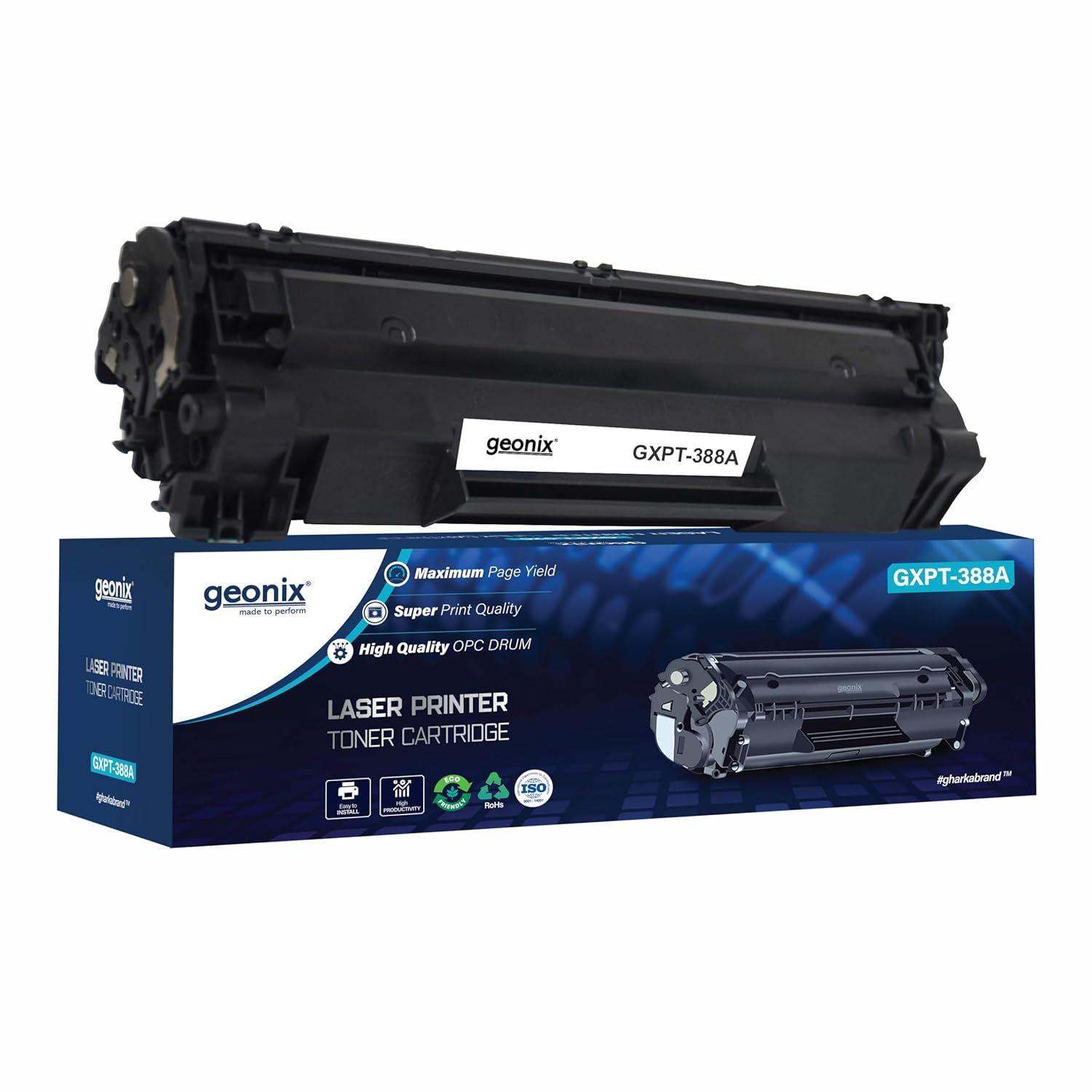 GEONIX Printer Toner Cartridge 388A Compatible with HP Laserjet P1007/P1008/P1106/P1108 Laserjet Pro M1136/1213NF/1216NFN/M126A/M1218NFS MFP/M126NW/M128FP/M128FN/M128FW/M226DW/M226DN/M202DW/M202N view 2