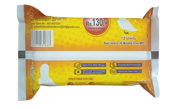 Smooth XL Ultra Thin Extra Large Soft Sanitary Napkins with Wings - 280mm (Pack of 12) view 2