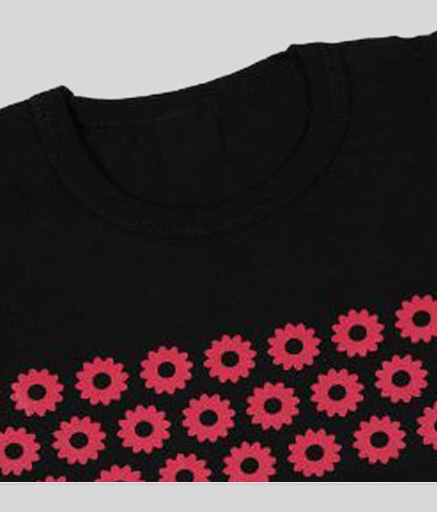 CATCUB Baby Girls 100% Cotton Tops & Bottoms Sets ( Black ) view 2