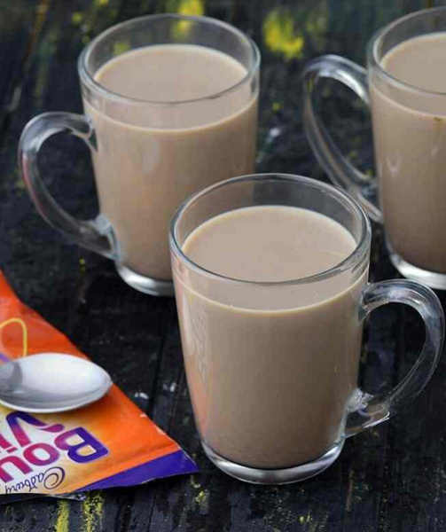 Hot bournvita milk