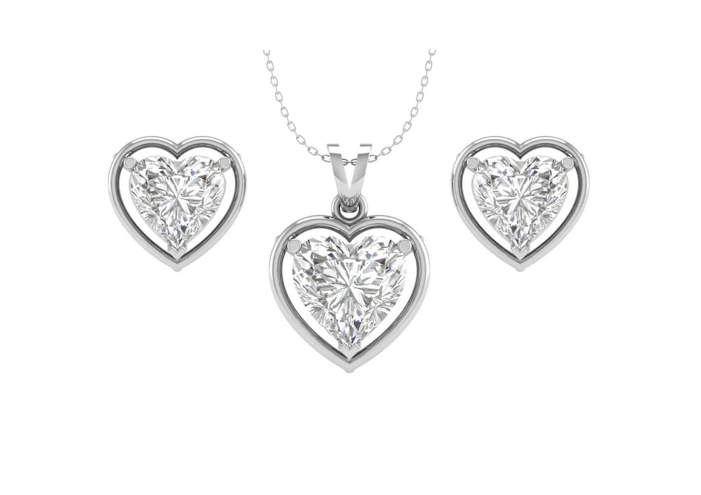 Gold Aureole Heart Jewellery Set view 2