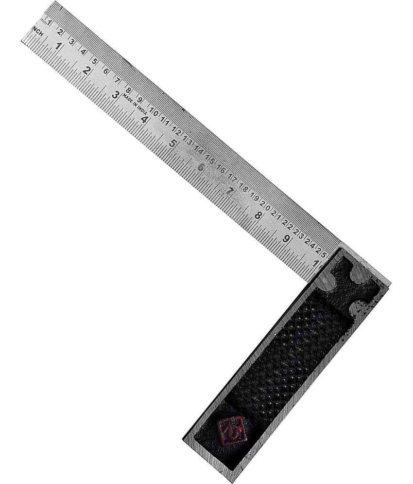 LXMI Try Square Carbon Steel Angle Cut Trysquare (10 Inch 250mm) Manual Carpenter Squares view 2