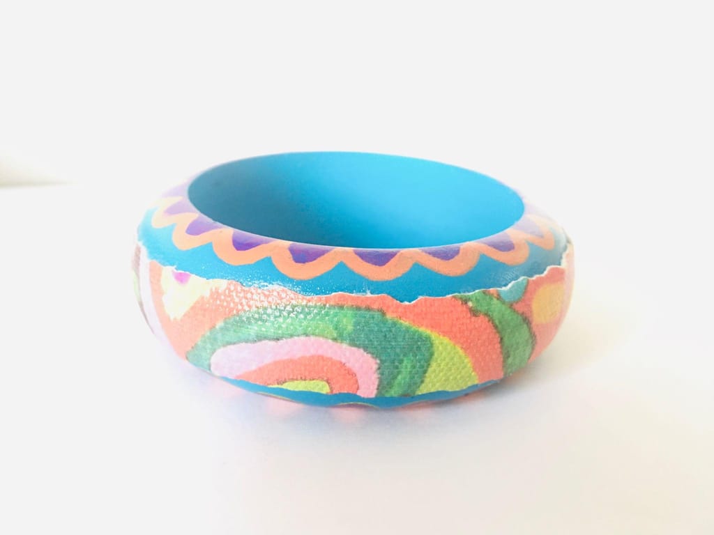 A Quirky Affair -bright blue Bangle view 2